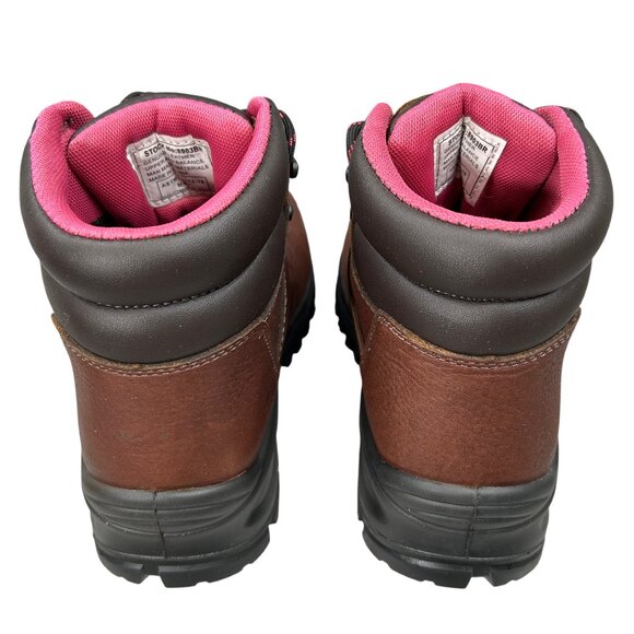 AdTec NWOB Women's Brown Waterproof Leather Cap Toe Work Boots Size 7 - Picture 6 of 12